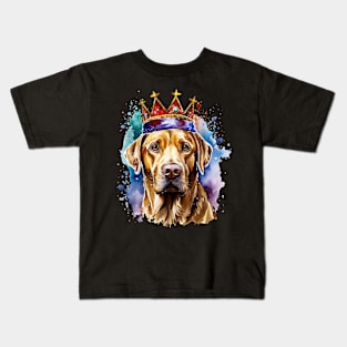 Royal Dog Wear Crown Kids T-Shirt